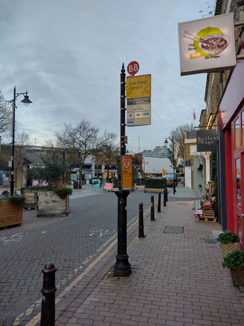 Fig. 74: A bus stop marker
