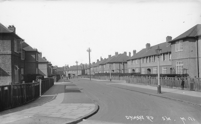 Fig. 19: Dawnway Road, the estate is still in pristine condition with little signs of life which suggest these photographs were taken just after completion.