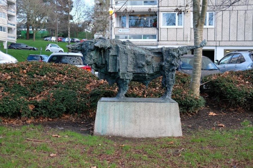 Fig. 116: The Grade II* listed sculpture 'The Bull'