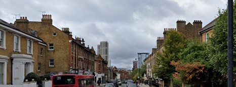 Fig. 19: View from East Hill toward the High Street with taller building development
