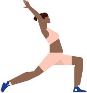 Woman doing yoga graphic