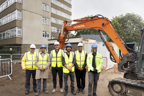 Group photo of project team at the Platt Estates