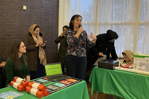 Judi Gasser spoke at the Roehampton Climate Fair